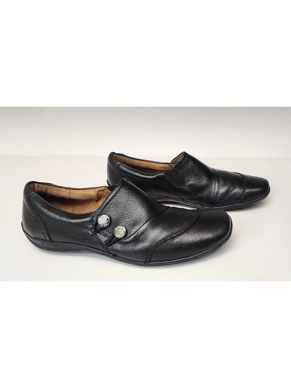 Naturalizer Women’s Black Leather Loafers Flat Shoes Size 9.5M